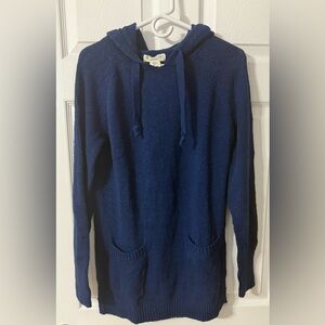 Dakini Blue Hooded Knit Sweater